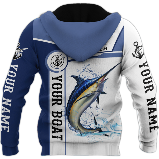 Custom name Marlin fishing Catch and Release 3D Design print shirts