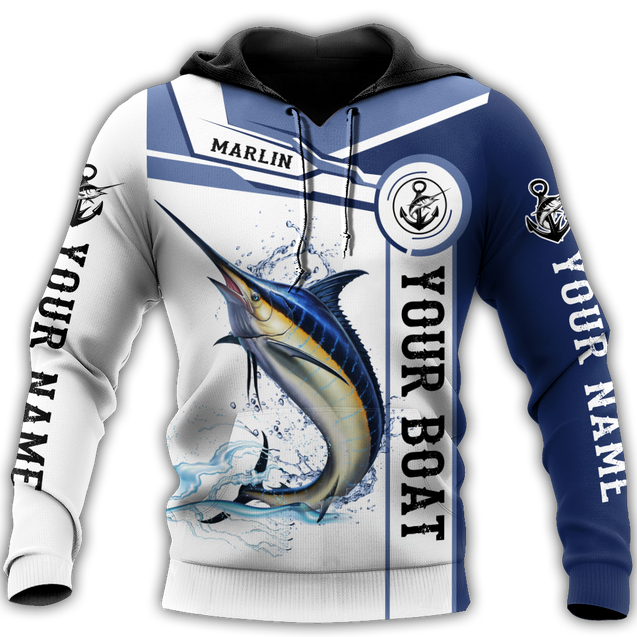 Custom name Marlin fishing Catch and Release 3D Design print shirts