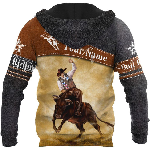 Customize Name Bull Riding 3D All Over Printed Unisex Shirts Cowboy