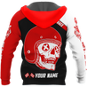 Personalized Name Motorcycle Racing 3D All Over Printed Unisex Shirts Red Skull