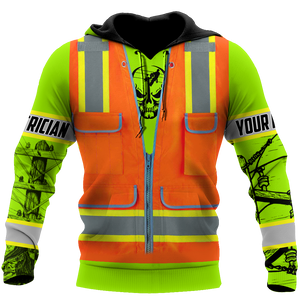 Electrician And Lineman Personalized Safety 3D All Over Printed Premium Unisex Hoodie ML MH26022103