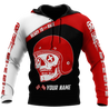 Personalized Name Motorcycle Racing 3D All Over Printed Unisex Shirts Red Skull