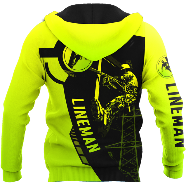 Electrician And Lineman Safety 3D All Over Printed Premium Unisex Hoodie ML