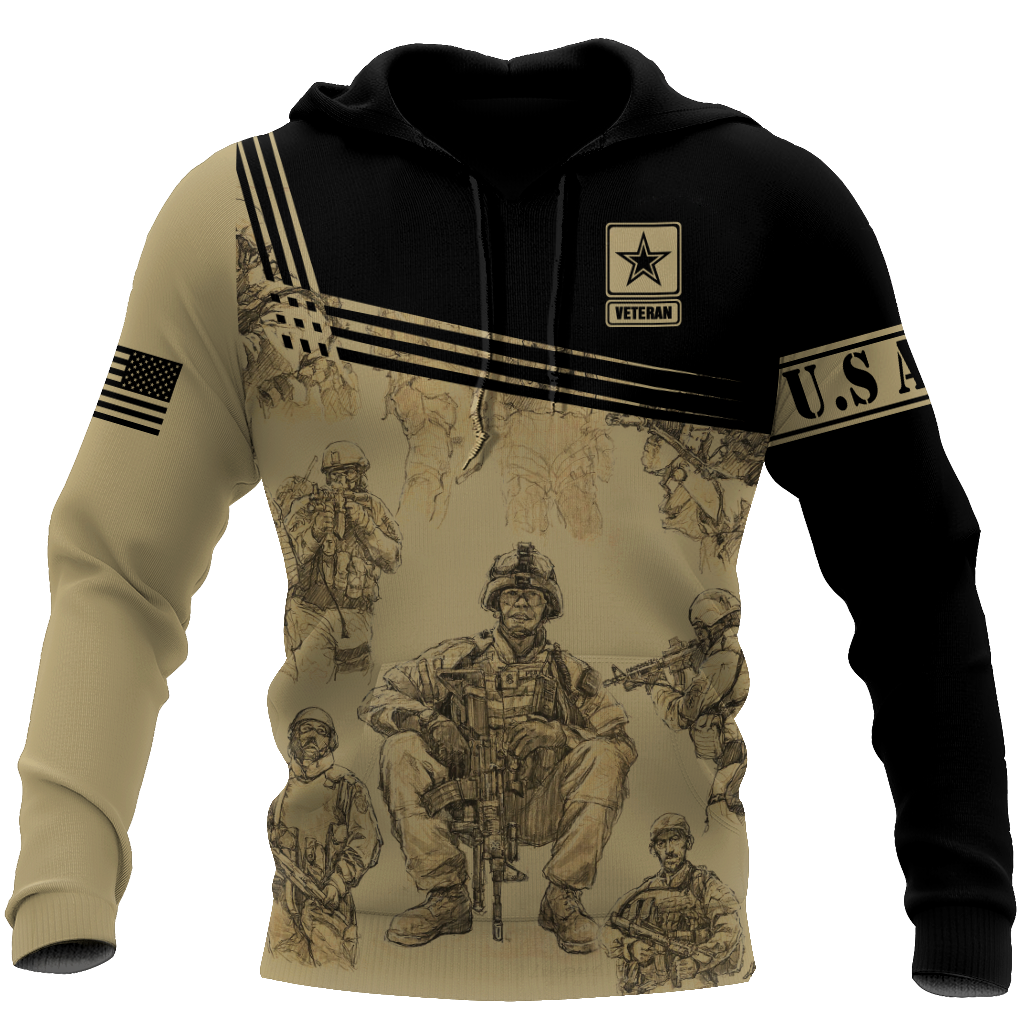 US Army Veteran 3D All Over Printed Unisex Shirts