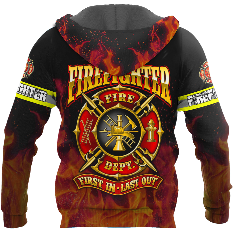 3D All Over Printed Firefighter  Unisex Shirts Custom Name XT