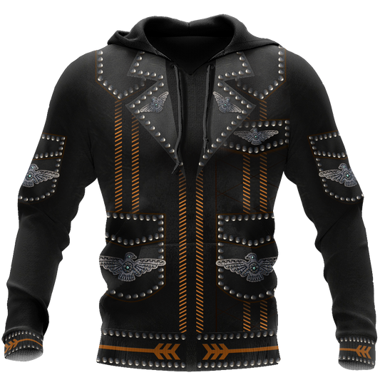 Native Cowboy Jacket No13 Cosplay 3D Over Printed Unisex Deluxe Hoodie ML