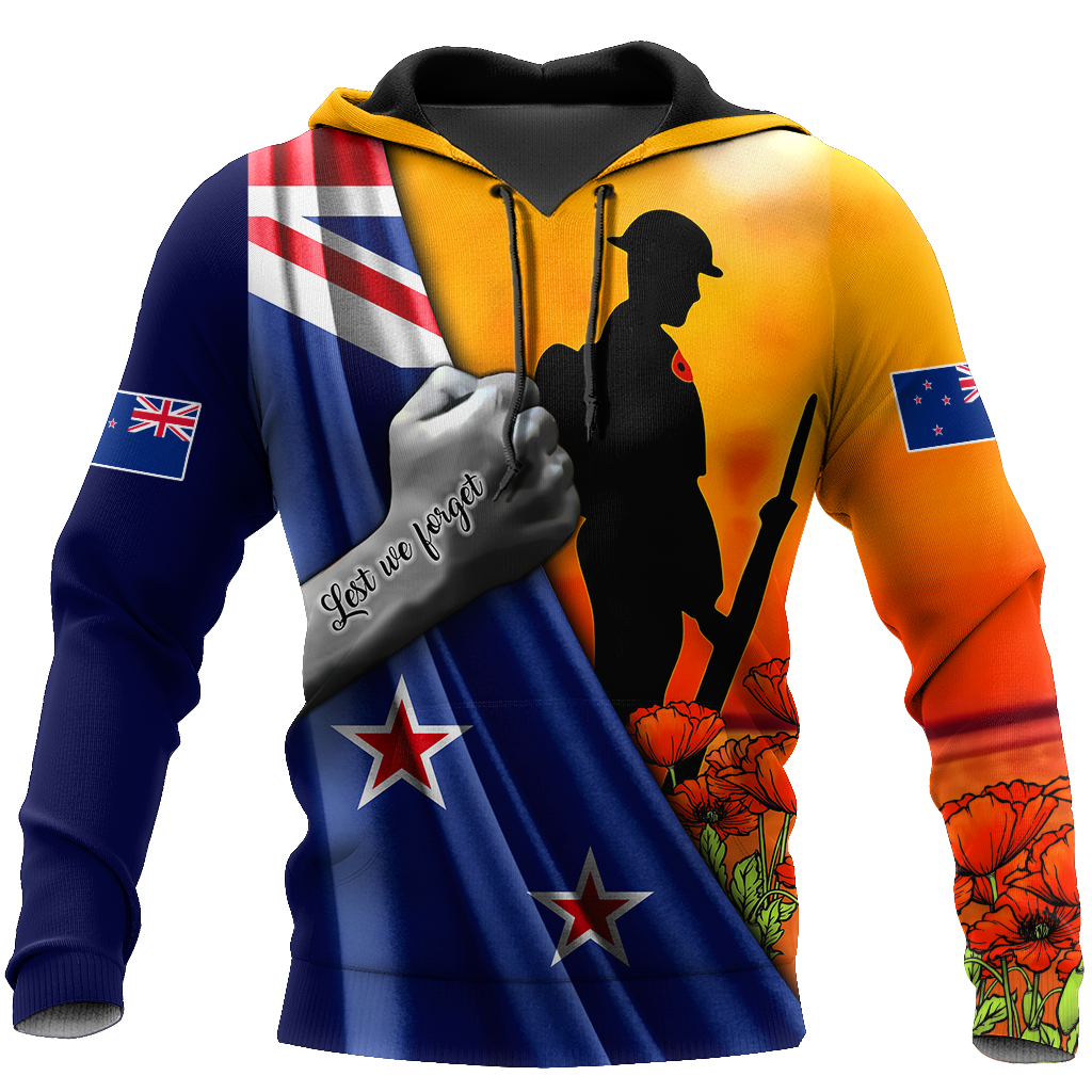 Lest we forget New Zealand Veteran 3D print shirt