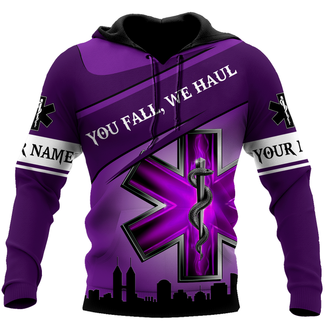 Premium Customized Name 3D All Over Printed Unisex Shirts For EMS Worker