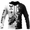 Personalized Name Bull Riding 3D All Over Printed Unisex Shirts Black And White Bull Rider