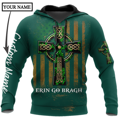 Irish St.Patrick Irish by blood 3d hoodie shirt for men and women custom name