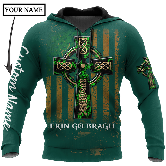 Irish St.Patrick Irish by blood 3d hoodie shirt for men and women custom name