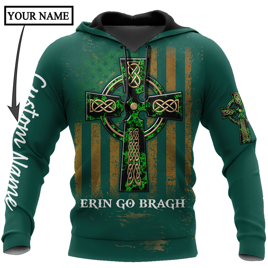 Irish St.Patrick Irish by blood 3d hoodie shirt for men and women custom name