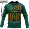 Irish St.Patrick Irish by blood 3d hoodie shirt for men and women custom name