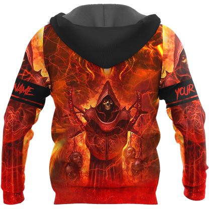 Premium Reaper Skull Fire 3D All Over Printed Unisex