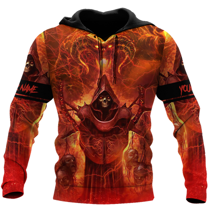 Premium Reaper Skull Fire 3D All Over Printed Unisex