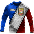 Customize Name Coat Of Arms Puerto Rico Soldier Hoodie For Men And Women