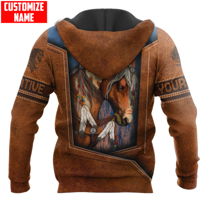 Customized name Native American 3D All Over Printed Unisex Shirts