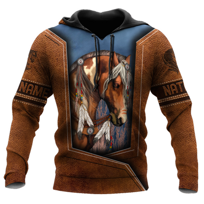 Customized name Native American 3D All Over Printed Unisex Shirts