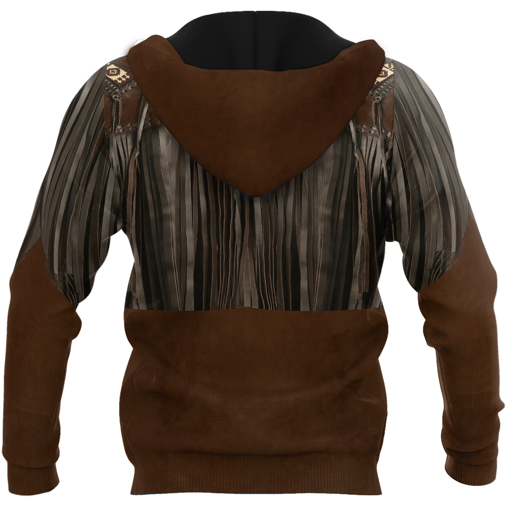 Native Cowboy Jacket No25 Cosplay 3D Over Printed Unisex Deluxe Hoodie ML