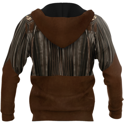 Native Cowboy Jacket No25 Cosplay 3D Over Printed Unisex Deluxe Hoodie ML