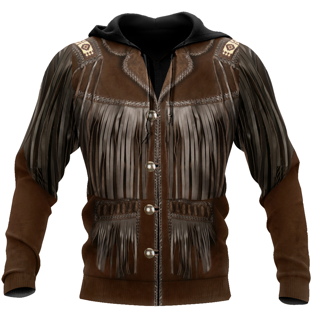Native Cowboy Jacket No25 Cosplay 3D Over Printed Unisex Deluxe Hoodie ML