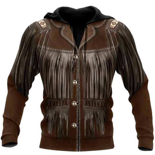 Native Cowboy Jacket No25 Cosplay 3D Over Printed Unisex Deluxe Hoodie ML