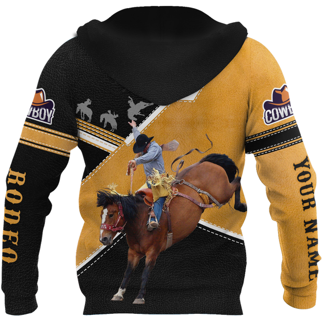 Personalized Name Rodeo 3D All Over Printed Unisex Shirts Bucking Horse