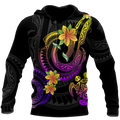 Amazing Polynesian Frangipani Flower Unisex Deluxe Hoodie ML