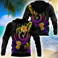 Amazing Polynesian Frangipani Flower Unisex Deluxe Hoodie ML