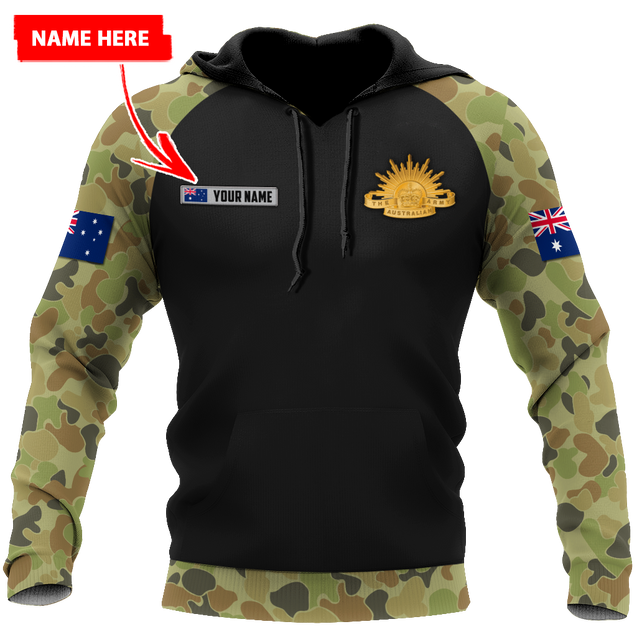 Personalized Australian Army 3D Printed Unisex Shirts TN PD29032102