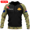 Personalized Australian Army 3D Printed Unisex Shirts TN PD29032102