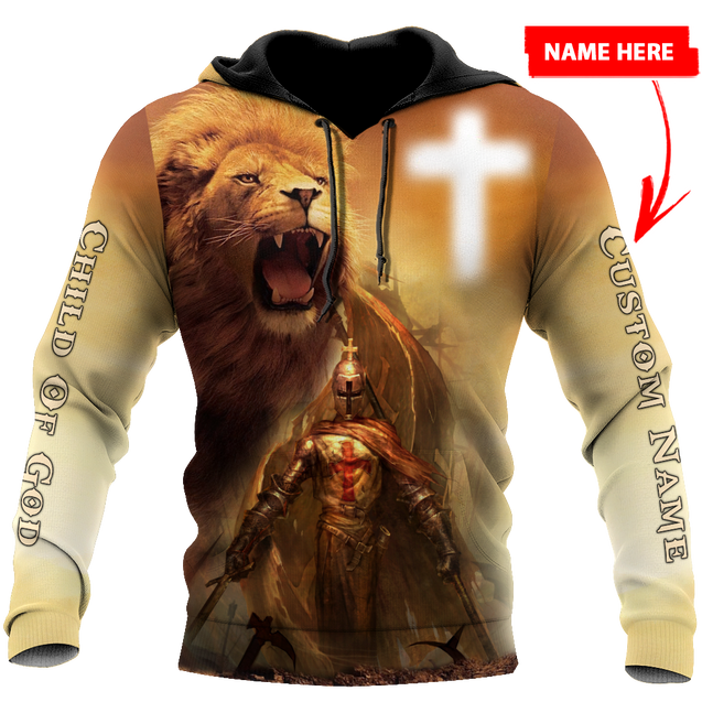 Lion Jesus Knight Templar 3D All Over Printed Shirts