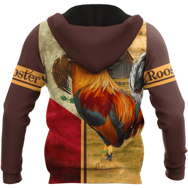 Rooster Mexico 3D All Over Printed Hoodie HHT29042103