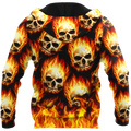 Customize Name Fire Skull Hoodie For Men And Women TNA29052102