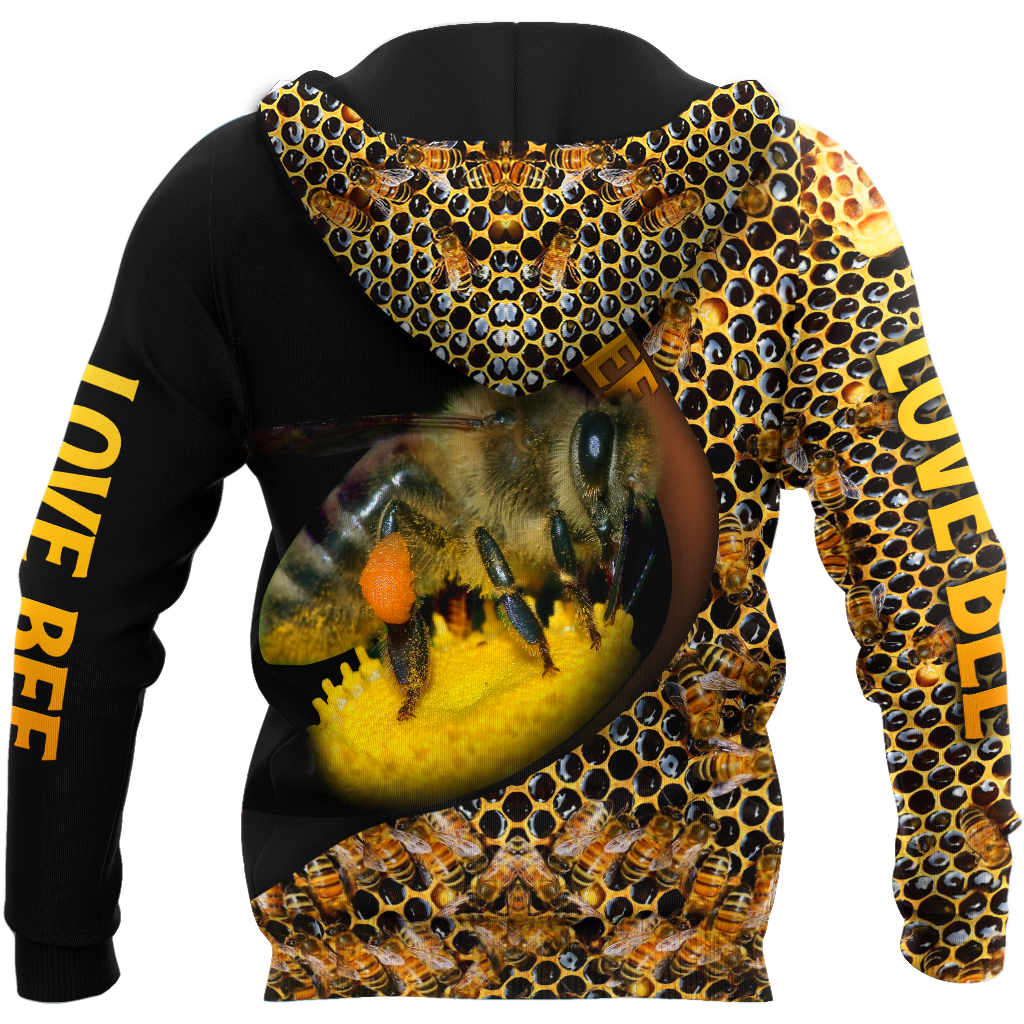 Premium Unisex All Over Printed Love Bee Shirts MEI