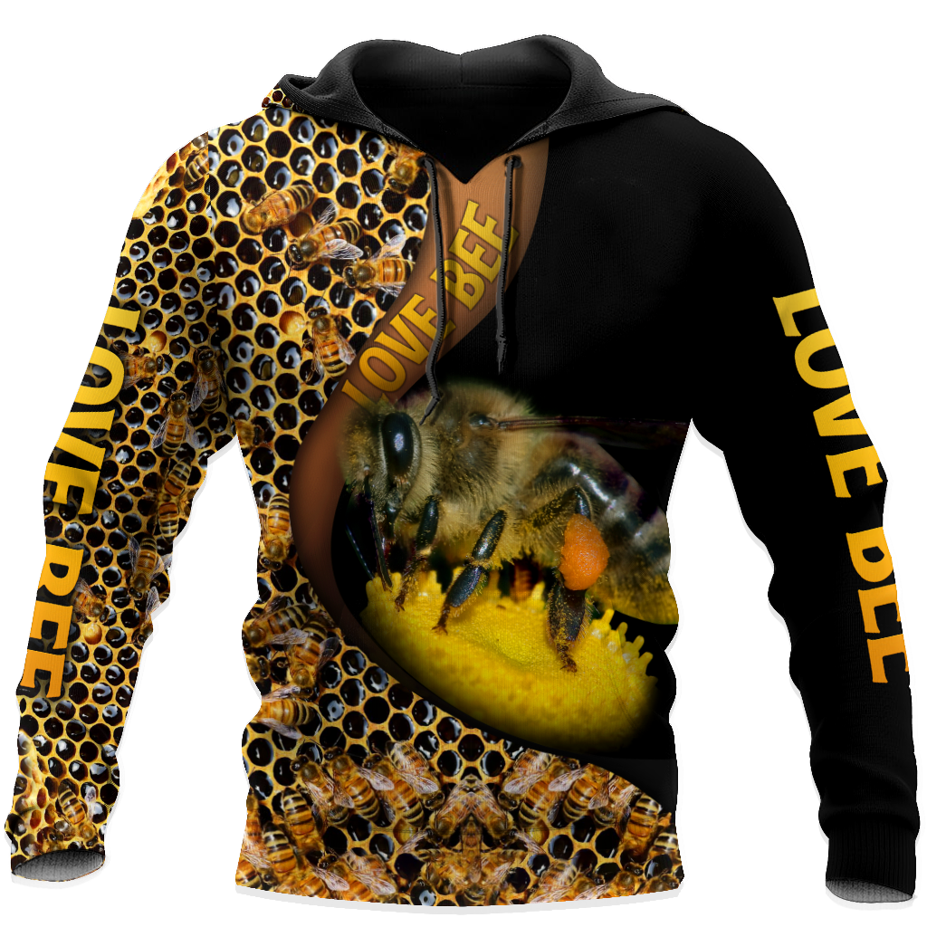 Premium Unisex All Over Printed Love Bee Shirts MEI