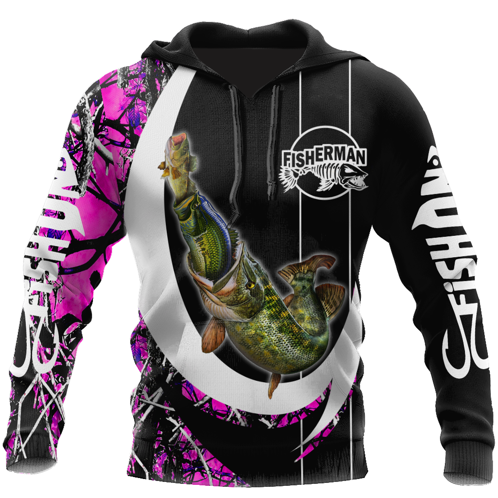 The great fish eats the small Country Girl Camo Hook 3d print shirts