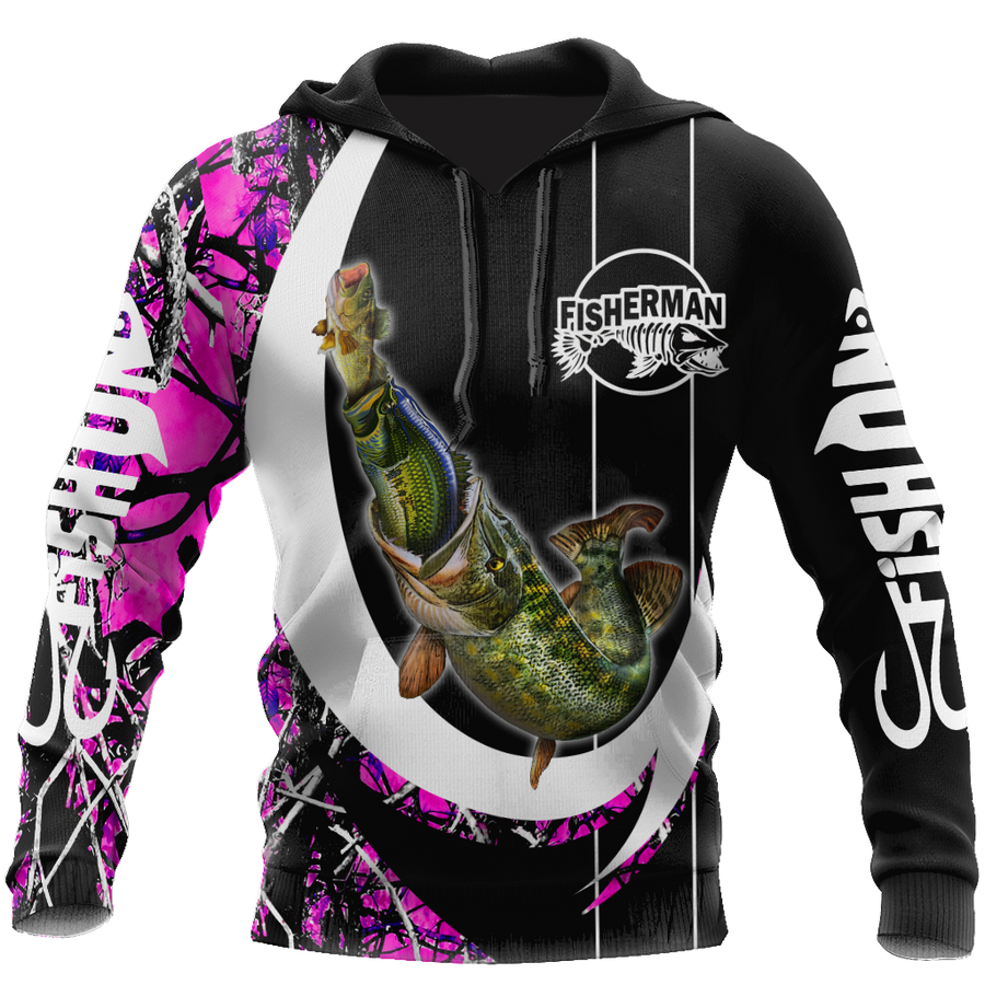 The great fish eats the small Country Girl Camo Hook 3d print shirts