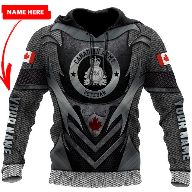 Personalized Name XT Canadian Army Veteran 3D Printed Clothes PD30032101