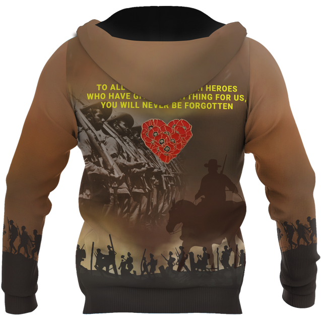 Anzac Day 3D Printed Unisex Shirts TN PD31032102