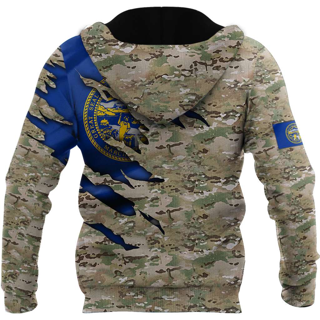 Camo Nebraska 3D All Over Printed Unisex Shirts