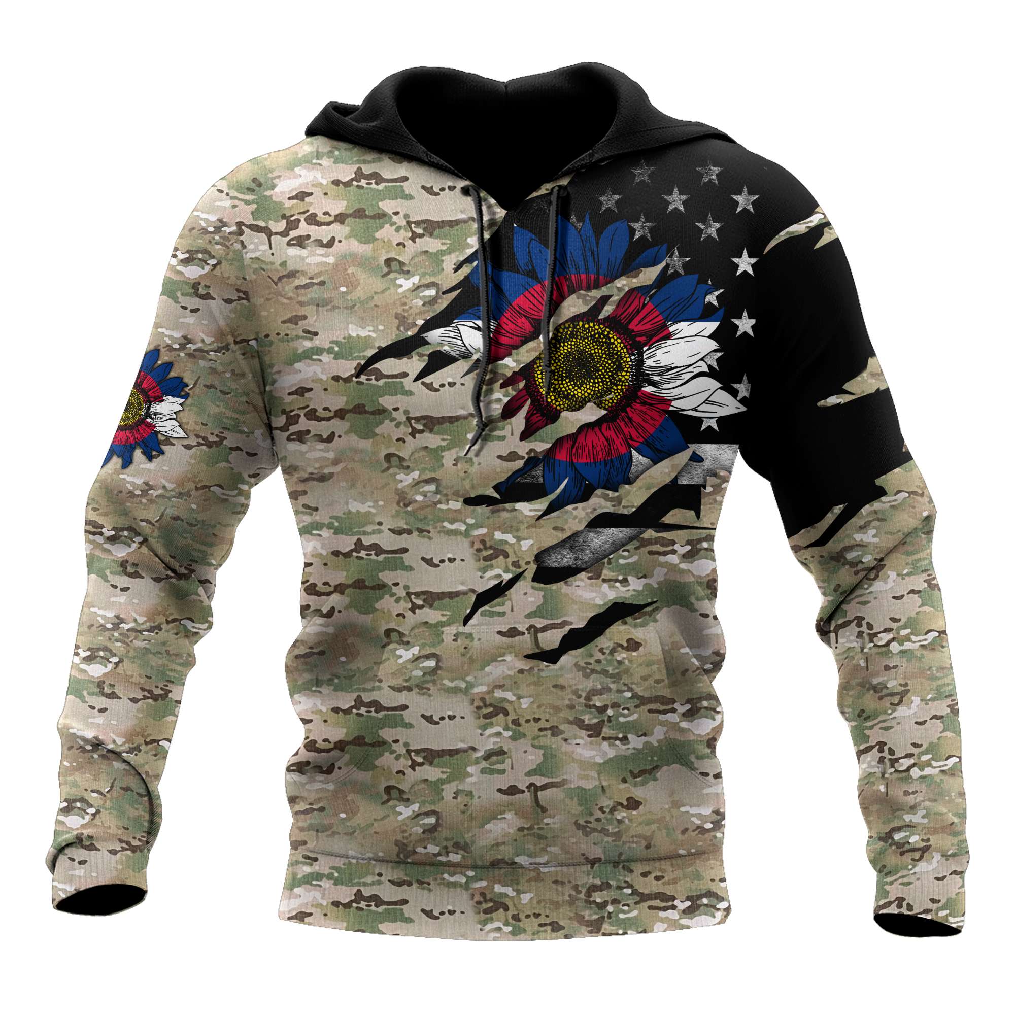 Colorado Sunflower Camo 3D All Over Printed Unisex Shirts