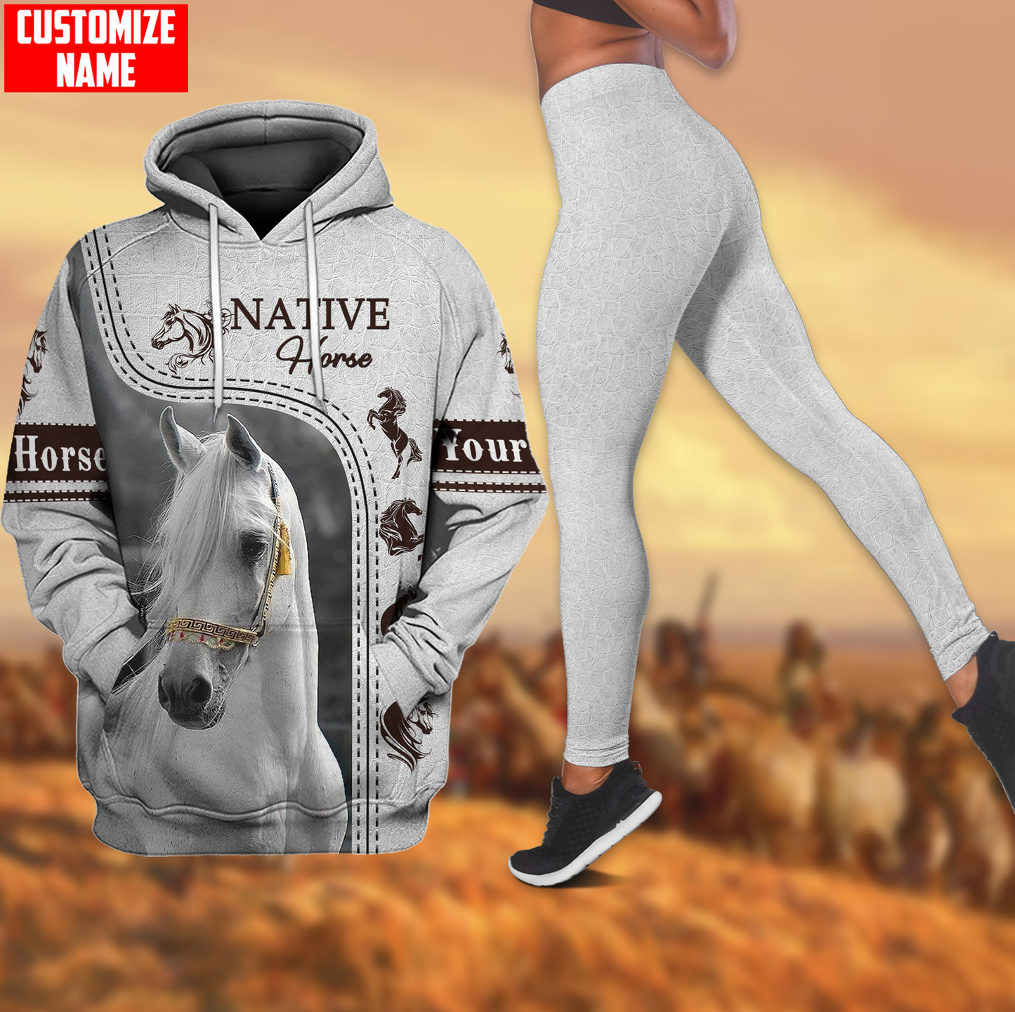 Customized Name Native American 3D All Over Printed Shirts for Women