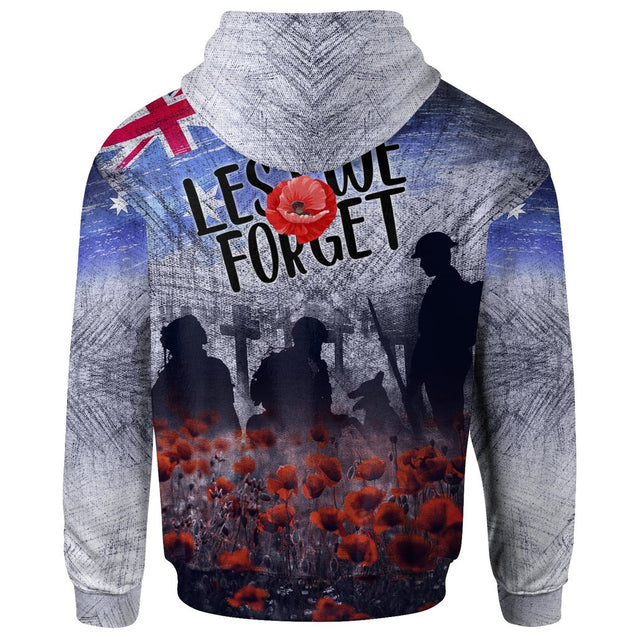 Personalized Anzac Day Lest We Forget 3D Printed Hoodie TN