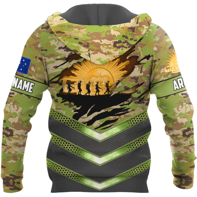 Premium Personalized Australian Army 3D Printed Unisex Shirts TN