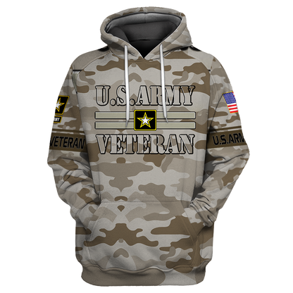US Army Veteran 3D All Over Printed Shirts PD07122001