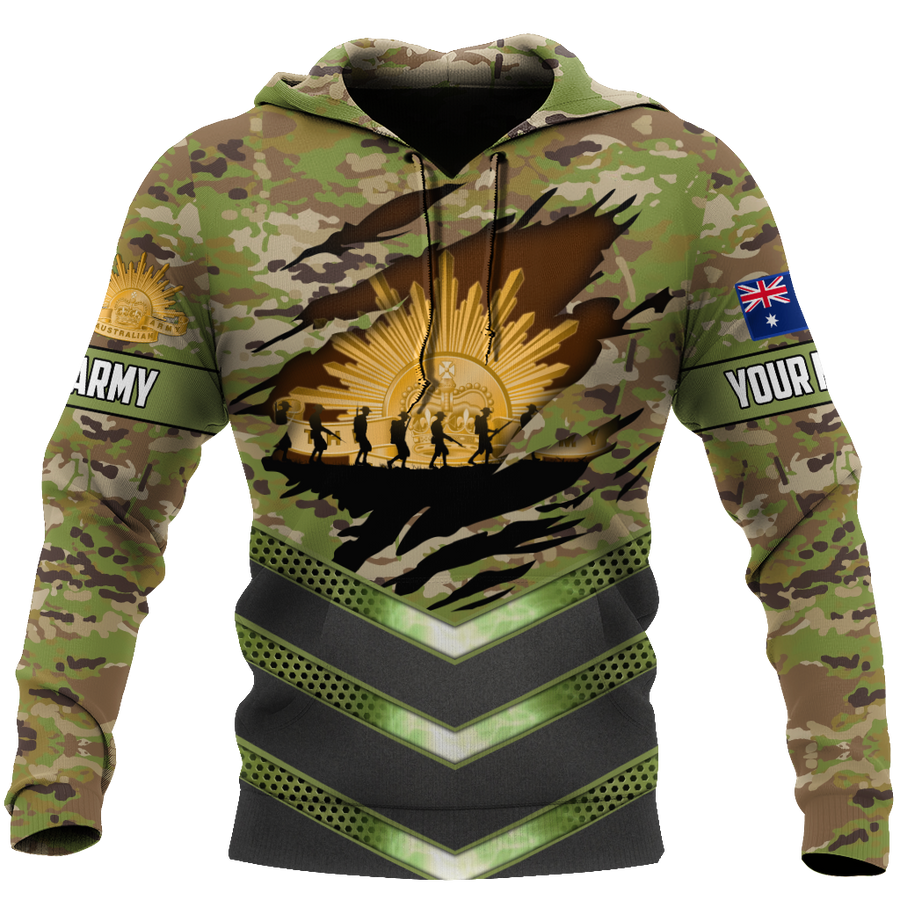 Premium Personalized Australian Army 3D Printed Unisex Shirts TN