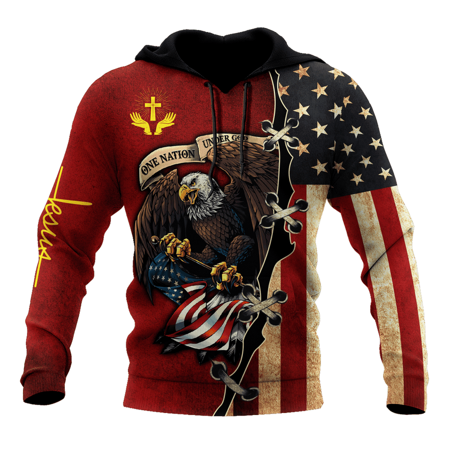 US Veteran-Jesus 3D All Over Printed Unisex Hoodie