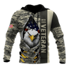 Eagle US Veteran 3D All Over Printed Hoodie AM24052108