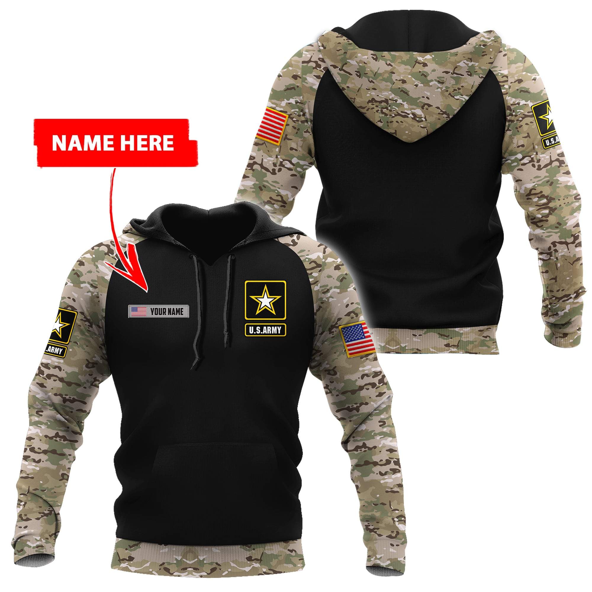 Personalized Name - The United States Army 3D All Over Printed Shirts Pi13042101